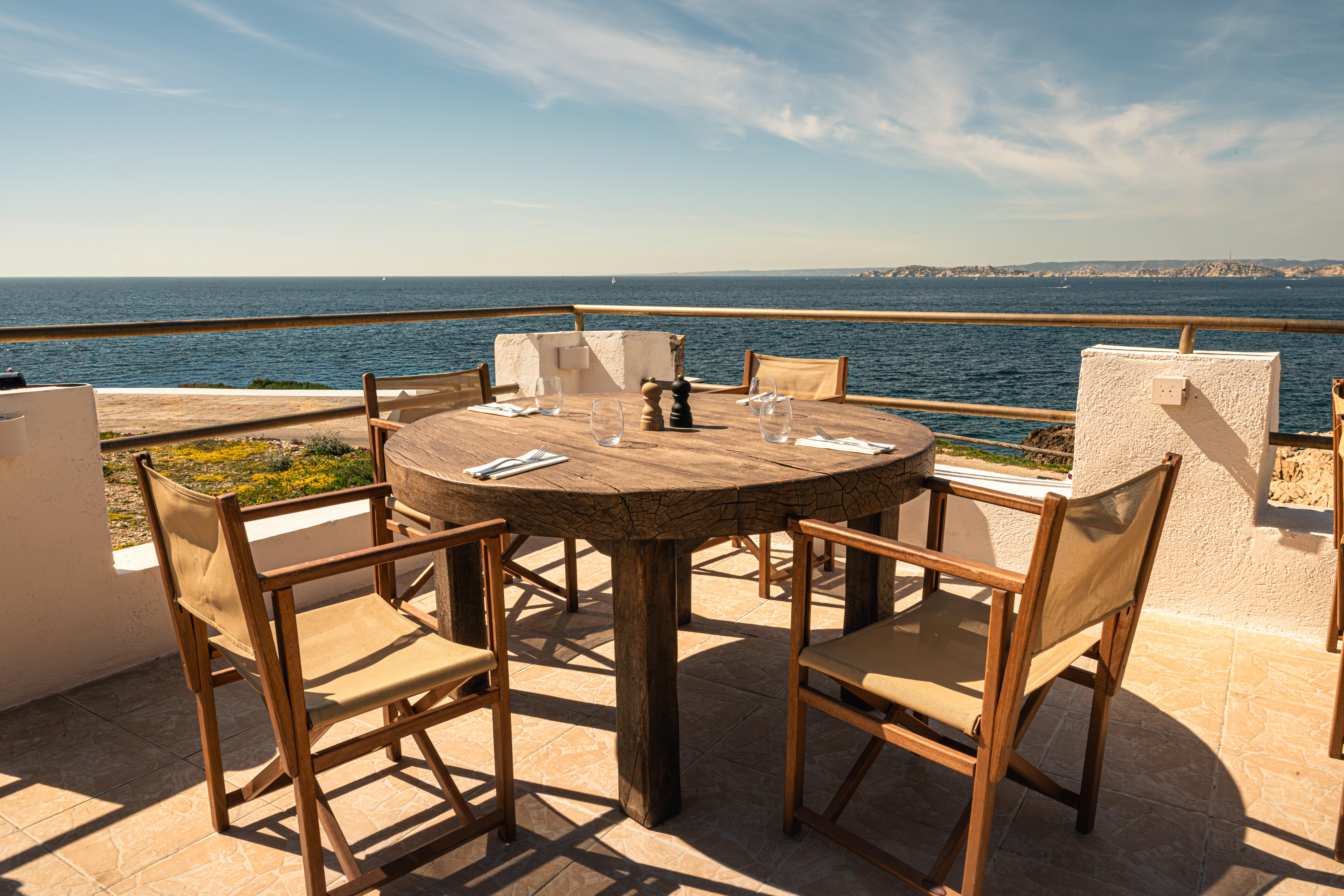 Vue sur les îles depuis la terrasse